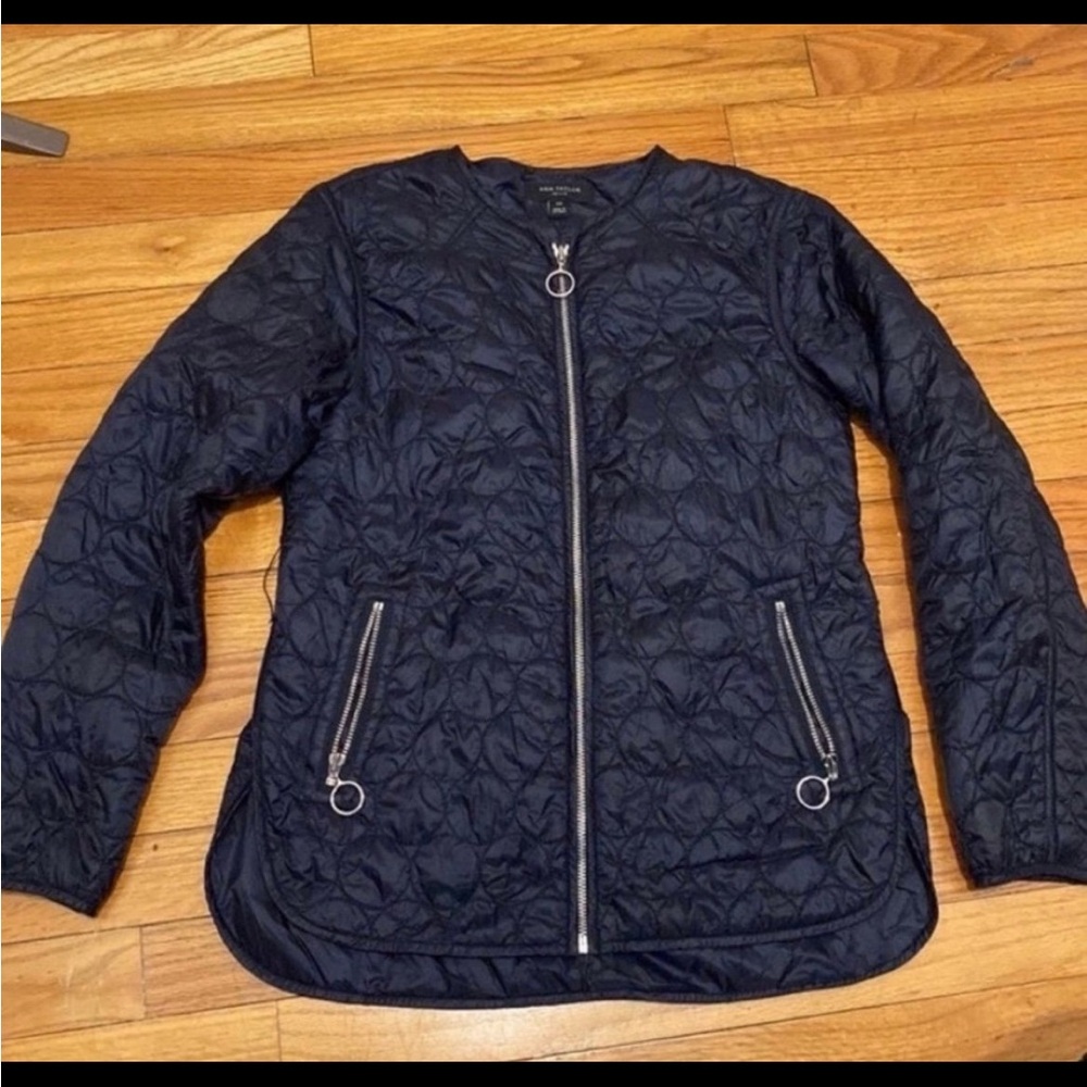 Ann Taylor Women's Quilted Navy Blue  Jacket